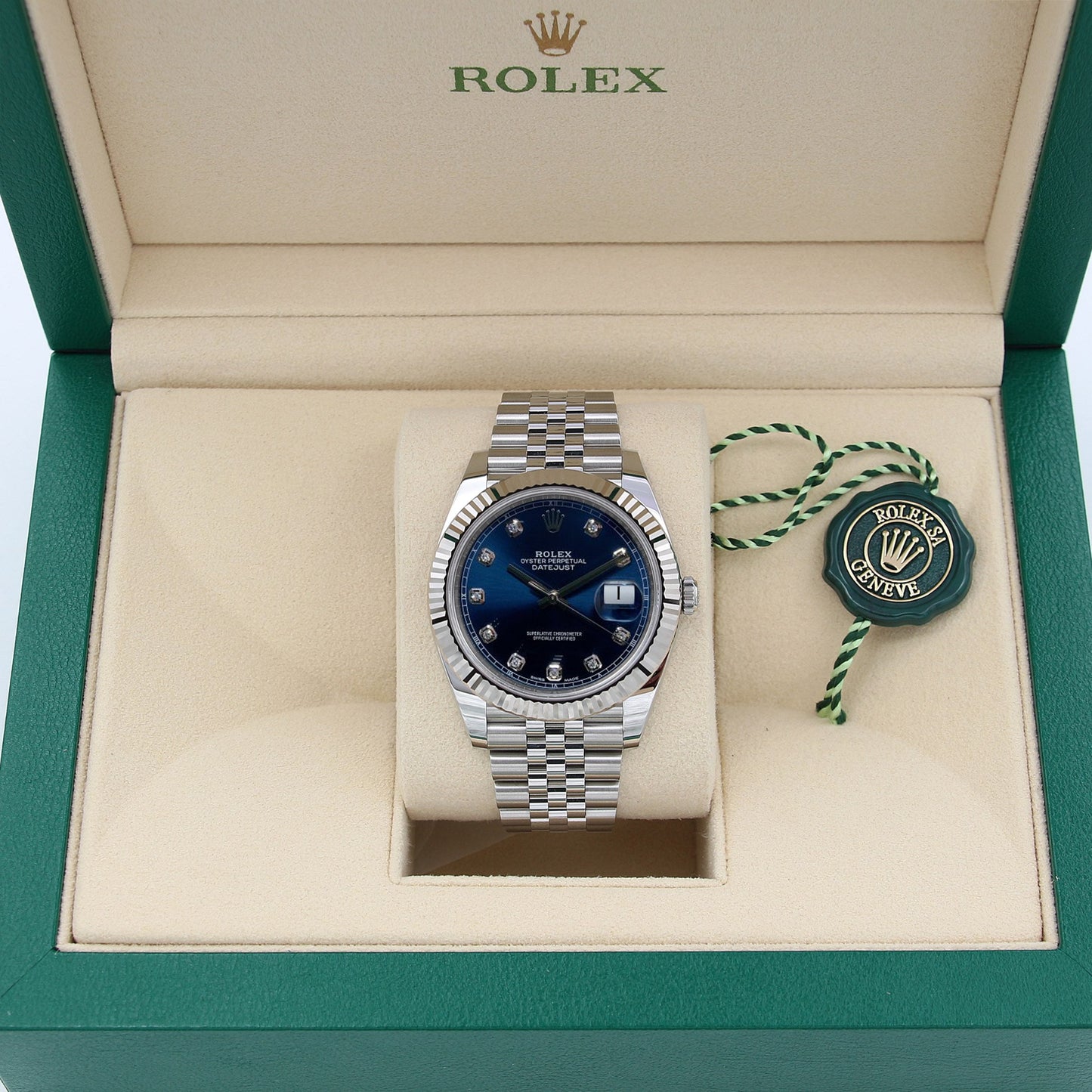 Date Just Blue Dial Diamond