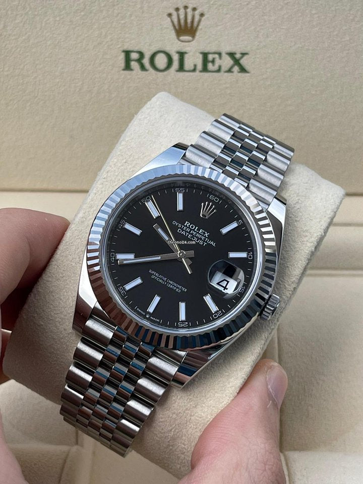 Date Just Black Dial