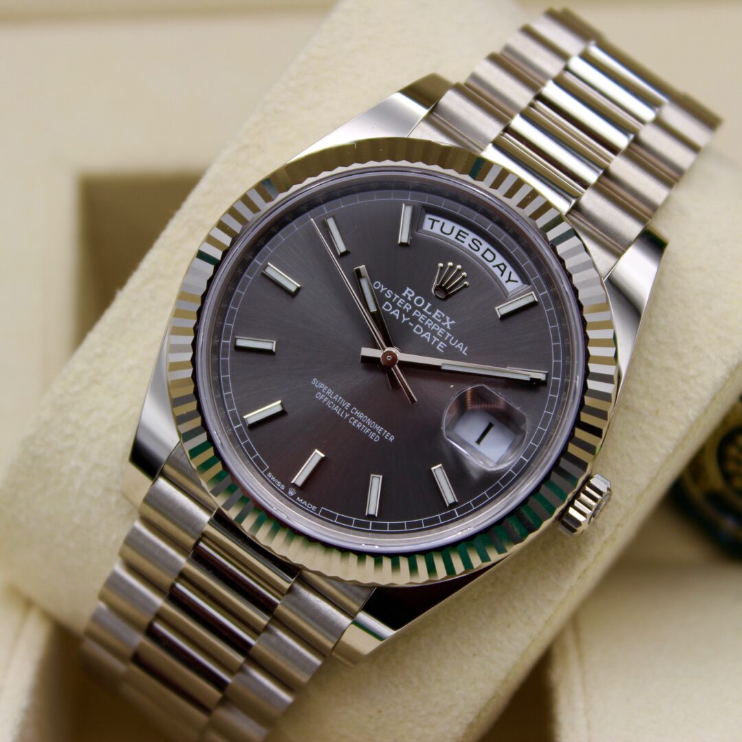 Day Date rhodium dial