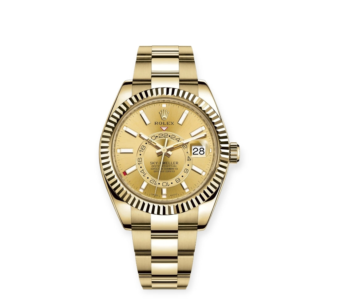 Skydweller yellow gold oyster