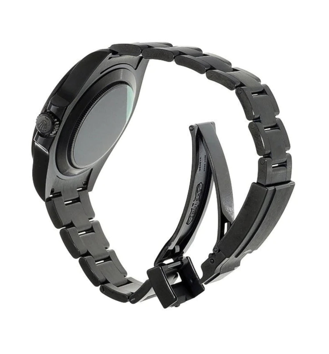 Milgauss black-pvd domed bezel Green Crystal