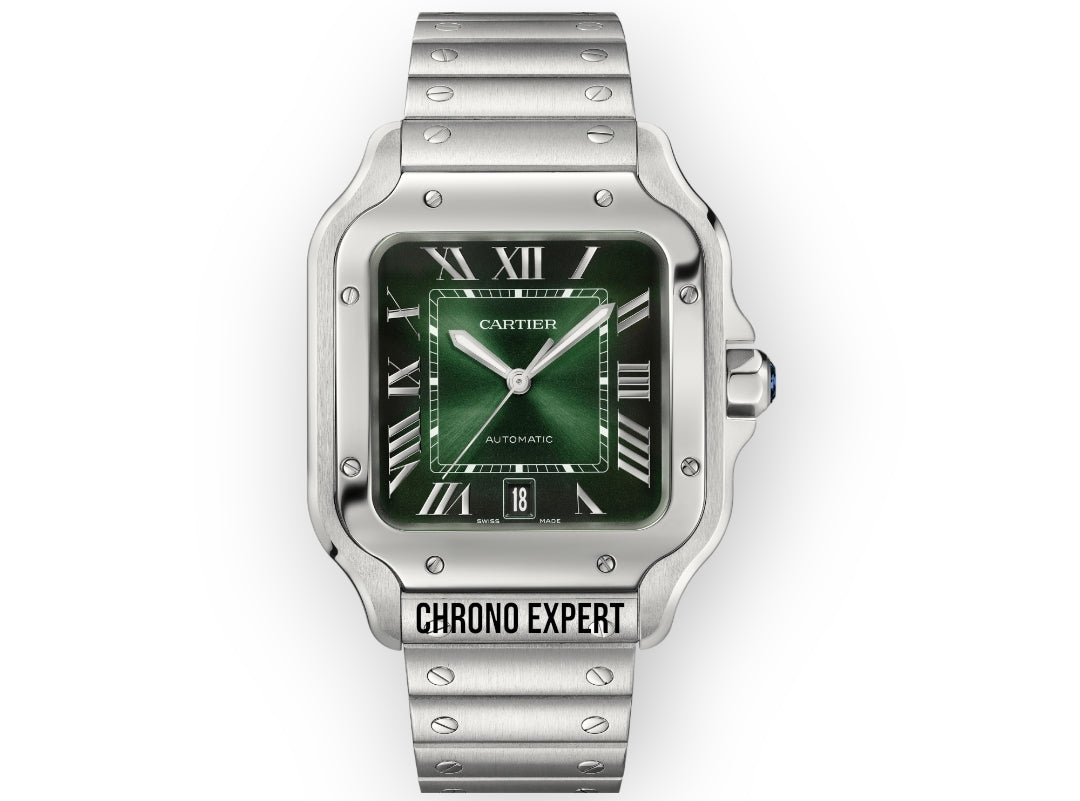 Santos De Cartier With A New Shiny Green Dial