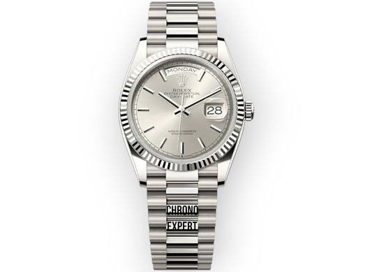 Day-Date 36 White Gold 128239 Silver Index President