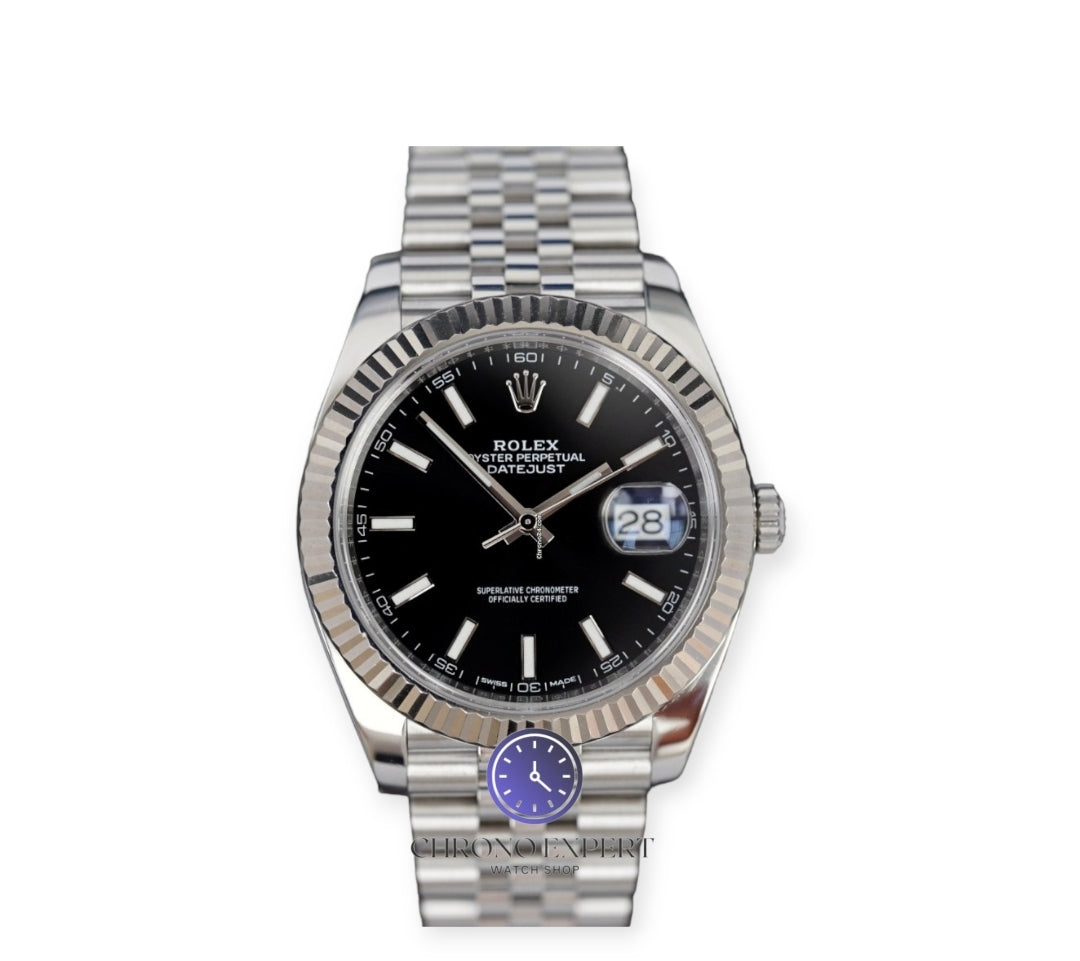 Date Just Black Dial