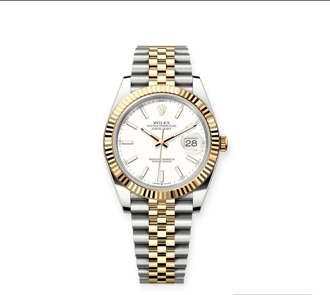 Date Just two-tone white Dial