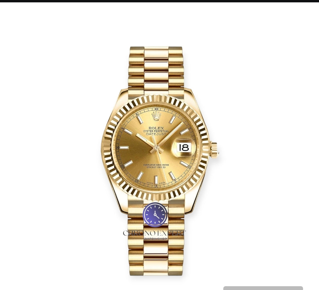 Date Just gold gold Dial