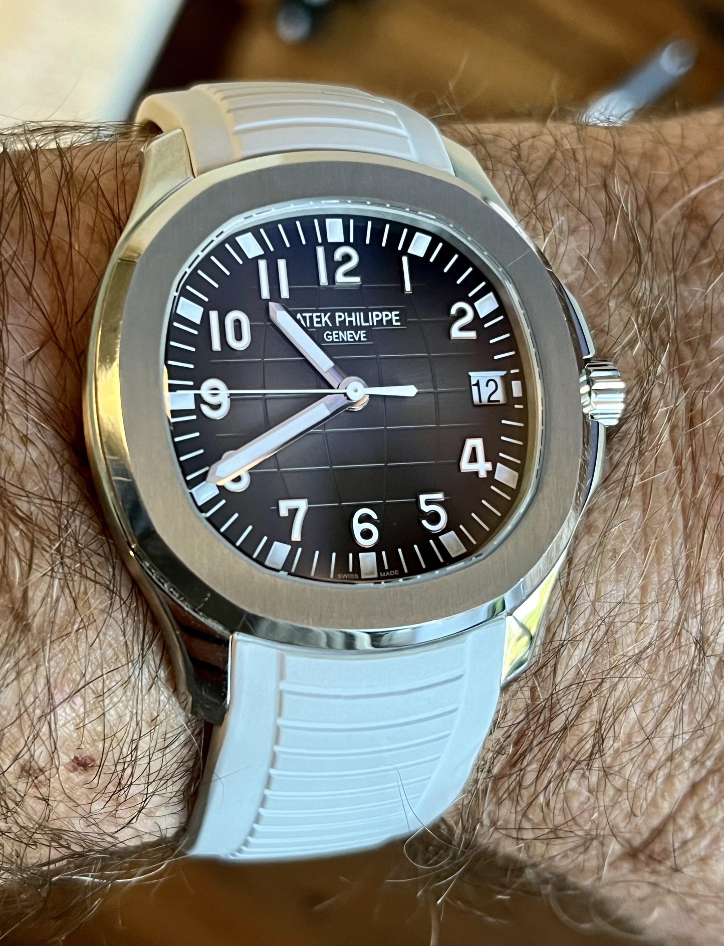 Patek Phillipe Aquanaut White Black Dial