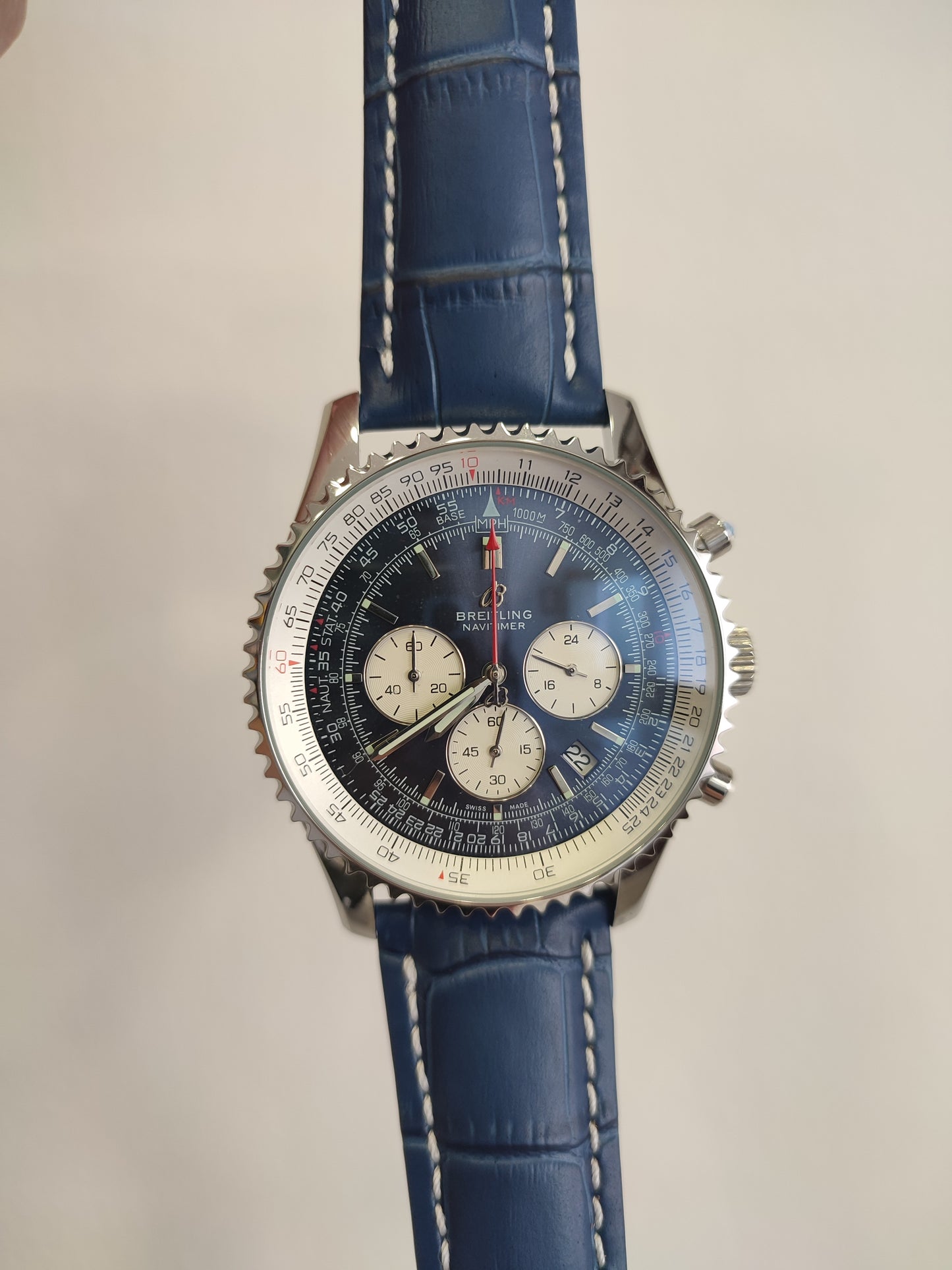 Navitimer blue dial