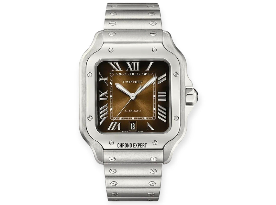 Santos De Cartier Brown Dial