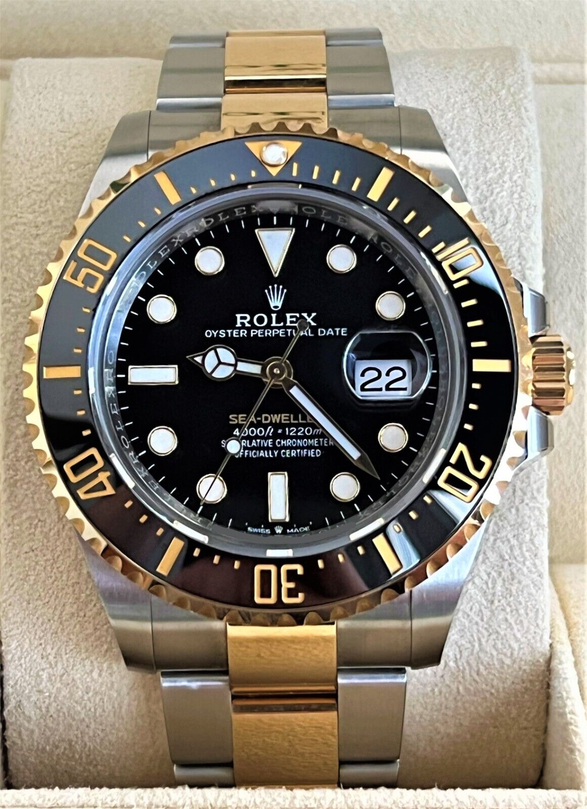Sea dweller two tone black dial