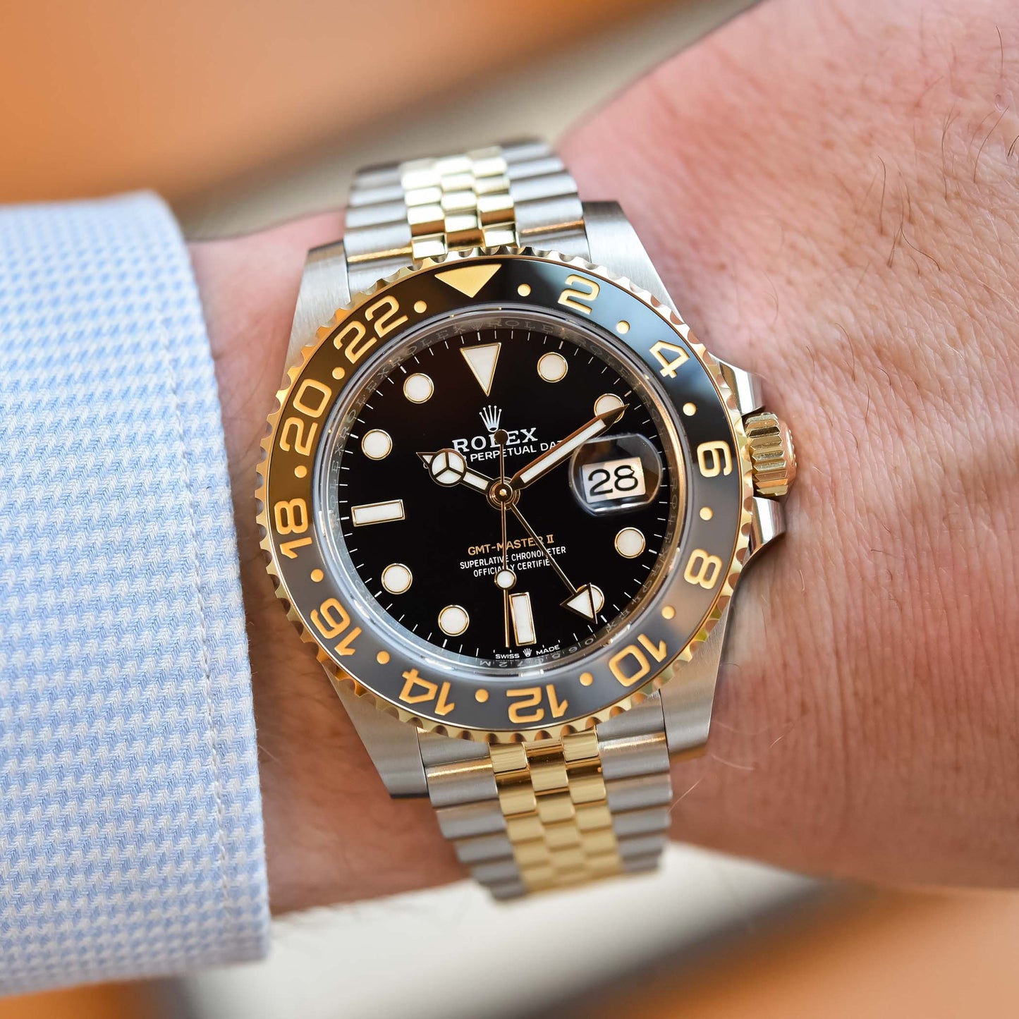 GMT Master 2 Two Tone Black Dial Jubille 2023