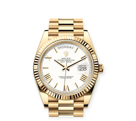 Rolex Day-Date  Yellow Gold White Roman Dial 228238