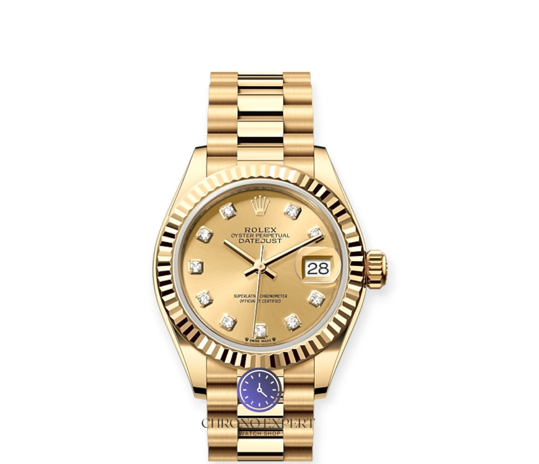 Date Just gold dial lady