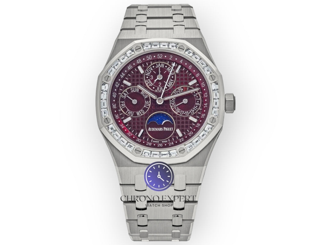 Audemars Piguet Royal Oak Perpetual Calendar 'Special Edition' Burgundy Dial Diamond Bezel