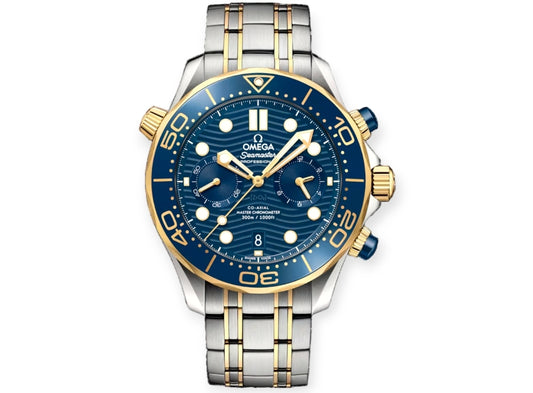 Sea Master Diver Chronograph Blue Dial Two Tone