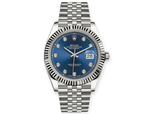 Date Just Blue Dial Diamond