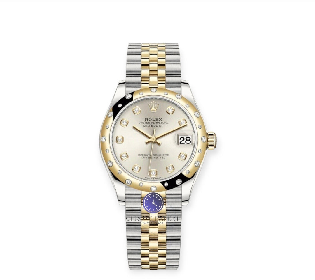 ROLEXDatejust 31 Silver Diamond Dial Automatic Ladies