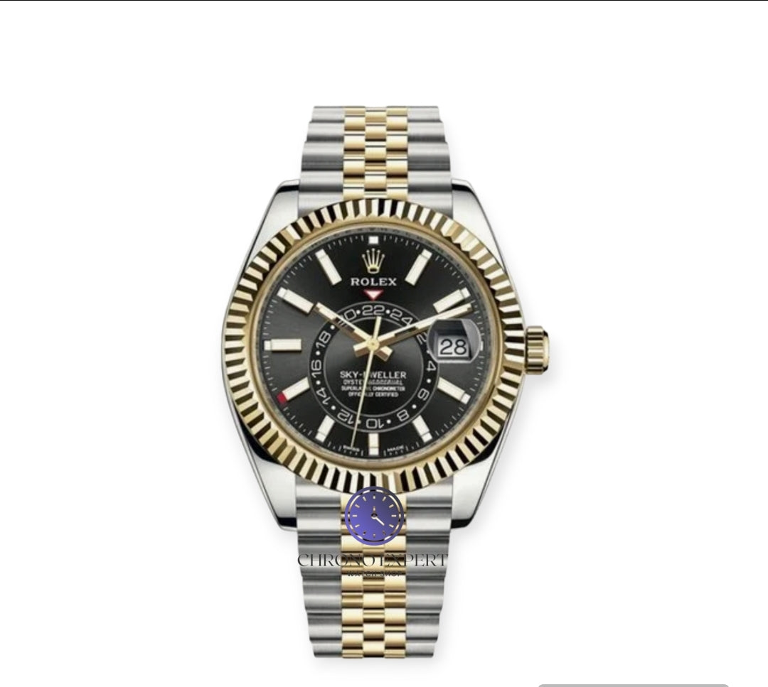 Sky dweller two tone black dial