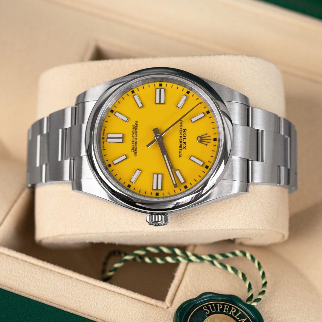 Perpetual Oyster yellow dial