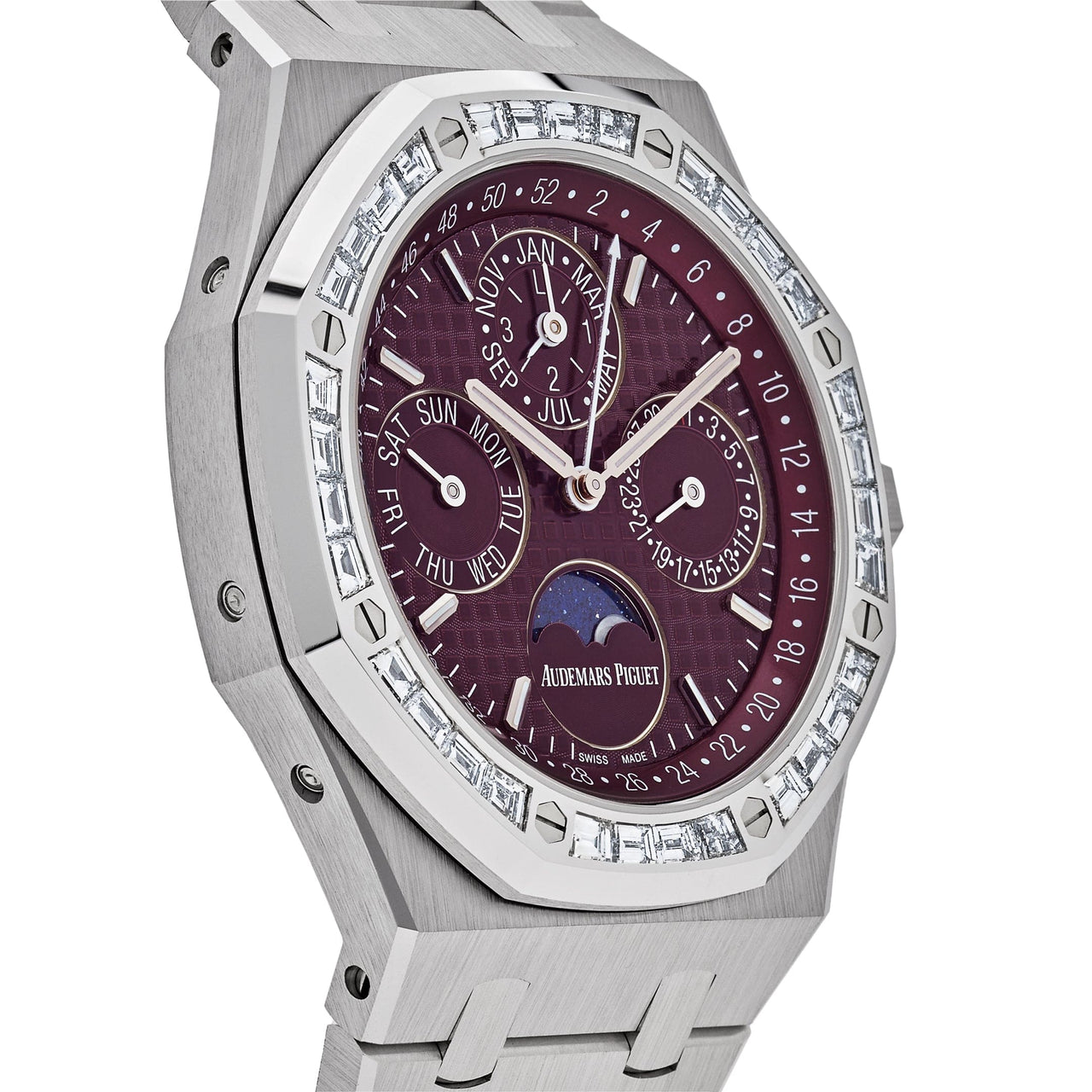 Audemars Piguet Royal Oak Perpetual Calendar 'Special Edition' Burgundy Dial Diamond Bezel