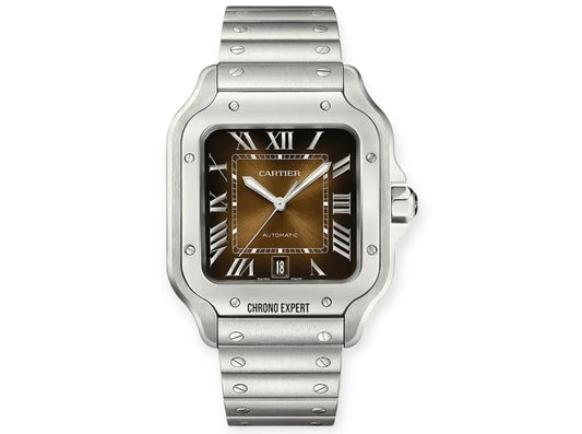 Santos De Cartier Brown Dial