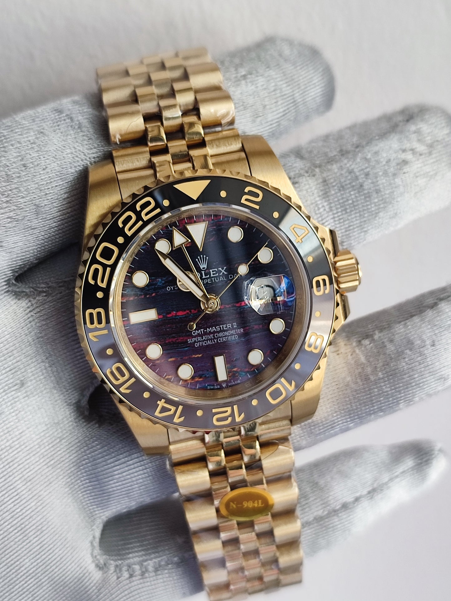 GMT-Master II Yellow Gold Jubilee Tiger Iron Dial - 126718GRNR