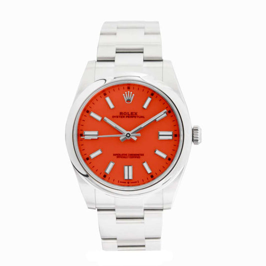 Oyster perpetual coral red dial